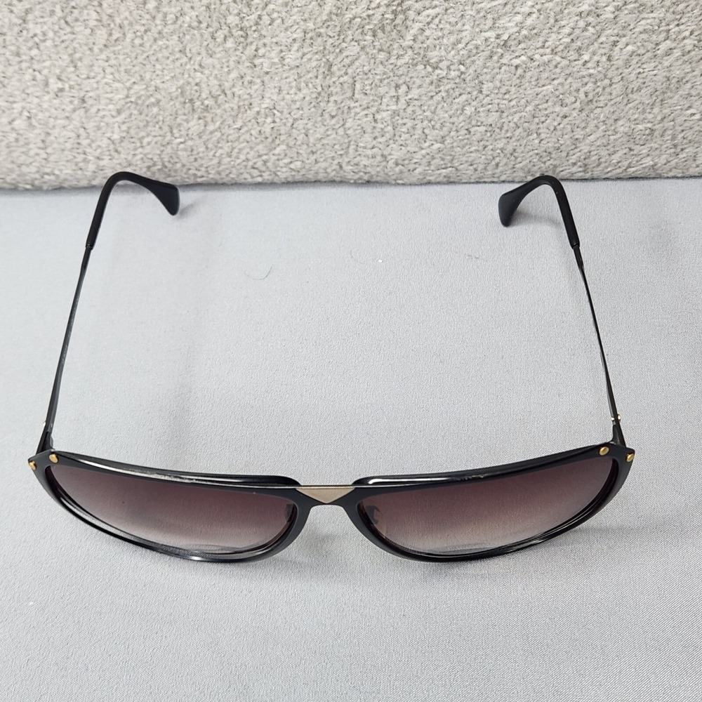 Vintage Silhouette Eyeglasses Black Gold Rare Unique Sunglasses Frames Only - Picture 2 of 10